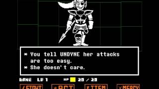 Undertale Undyne No Damage (Pacifist Max Challenge Full Fight)