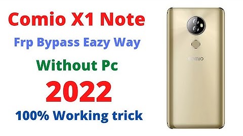 Comio X1 Note Frp Bypass Android  8.0  8.1 Without Pc 100% Working