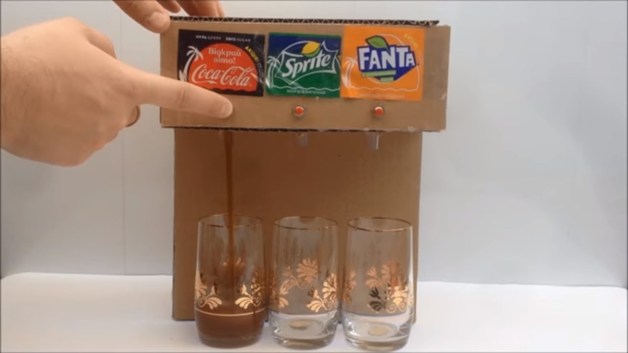 How to make coca cola. автомат для розлива напитков своими руками. автомат для конфет из бутылки. лего автомат с газировкой. как сделать автомат газировки.
