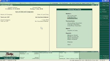 CST in Tally   Tally ERP 9  Part 65 | tally training Lovanshi