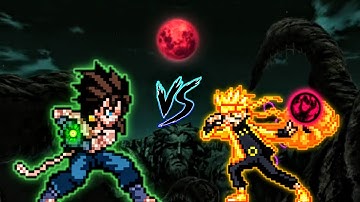 Vegito Ikari SSJ4 (New) VS Naruto V3 (all form) in Jump Force Mugen