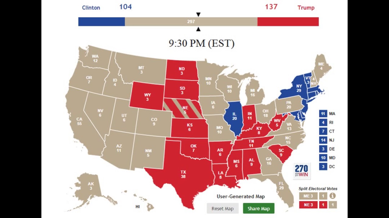 2016 Main Map 2016 Election Map Over Time - YouTube