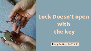The Key Doesn't Open the Lock | unlock the lock with the same key