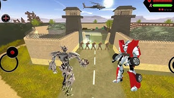 Robot Shark - (Airplane Robot Suddenly Attack Army Base) Airplane Air Raid - Android Gameplay HD