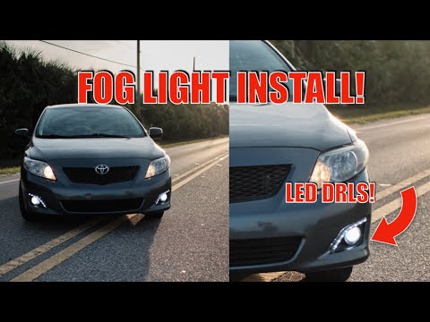 كيفية تركيب مصابيح الضباب في سيارة تويوتا كورولا 2009 2013