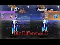 Neuvillete weapon signature and f2p how big is the difference 