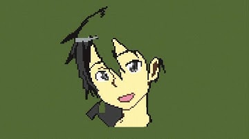 Minecraft Pixel Art Timelapse - Kirito SAO