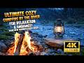 Cozy Riverside Campfire 4K (9 HOURS) – Crackling Fire & River Sounds for Sleep & Relaxation