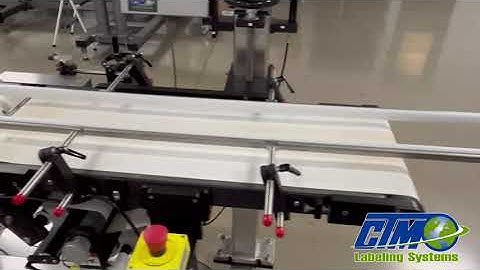 360a Model Y Merge Label Applicator Bottom up Split Conveyor