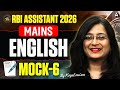 RBI Assistant Mains 2026 English | English Mock Test 6 | By Kinjal Ma'am