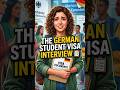 German Visa Interview — It's NOT What You Think 😅 #GermanVisa #studentvisa