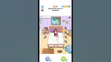 Annoying Puzzle Game 2 - Level 28 - Eliminate the swarm of mosquitoes.