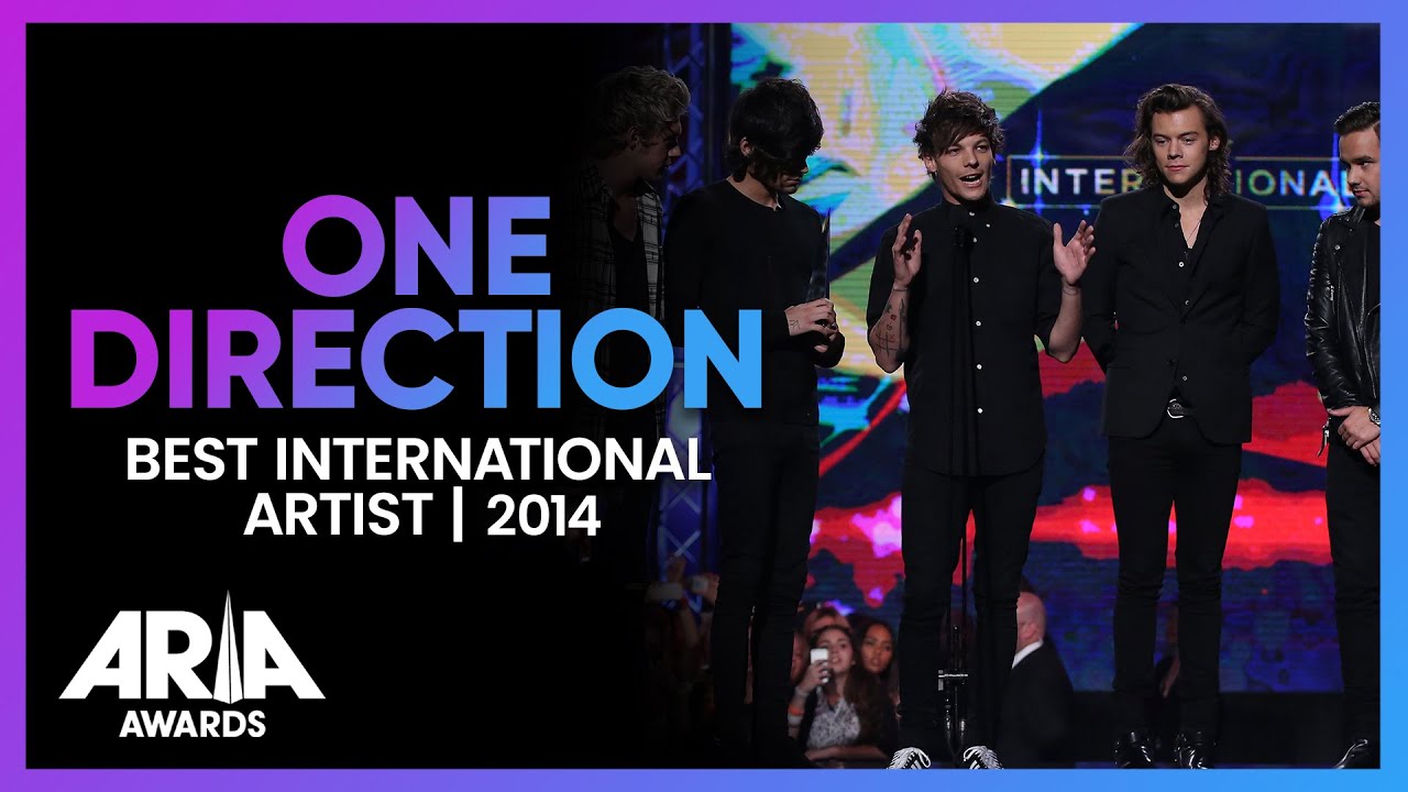 One Direction Win Best International Artist 2014 Aria Awards Youtube