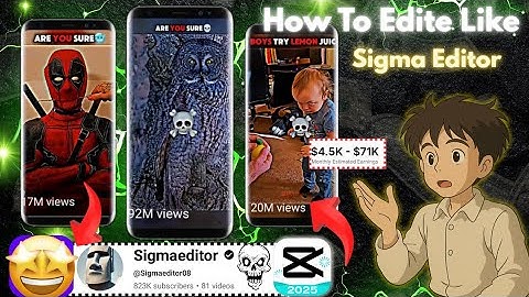 Sigma Video Edit Like Sigma Editor💀| Sigma VDO Edite😎🤯| Sigma Editor jaisa video kaise Banaye #sigma