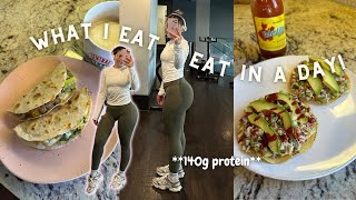 WHAT I EAT IN A DAY! EP45 (140g protein)