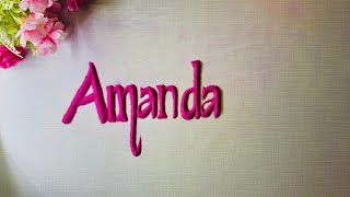 ✨Amanda❤️ Sand Art   Relaxing ASMR Name Writing | Satisfying Sand Calligraphy | Calm screenshot 5