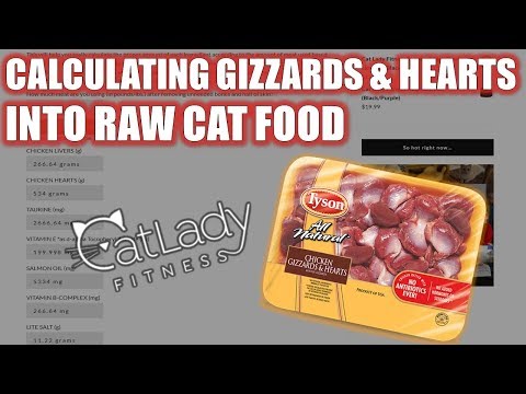 How to calculate CHICKEN GIZZARDS using the Raw Cat Food Recipe Calculator! - Cat Lady Fitness