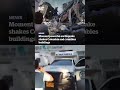 Moment powerful earthquake  shakes Colombia and  crumbles buildings