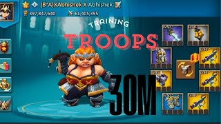KVK coming training troops 30M...#lordsmobile #troops #training