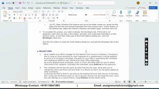 Shelly Cashman Excel 365 | Module 11: End of Module Project 1 City of Oakham