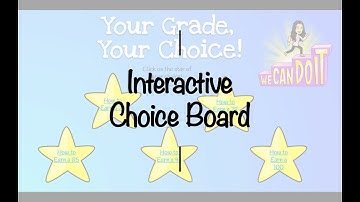 Interactive Choice Board Tutorial Using Google Slides