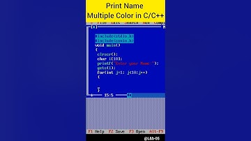 Name Print Multiple Color In C/C++ #46 #viral #shorts #youtubeshorts #programming