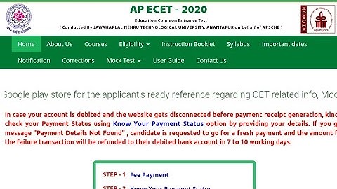 How To Apply AP E-CET Exam Form Online&Fees Easily With Audio Content Full Video By CamTech On 2020