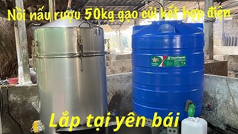 Lắp nồi nấu 50kg gạo đun củi kết hợp điện 3 pha ,tại trấn yên, yên bái,nấu nhanh , tiết kiệm củi