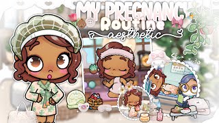 My pregnancy routine *aesthetic* 🍳🌷🍼 || *with voice* || avatar world. screenshot 4