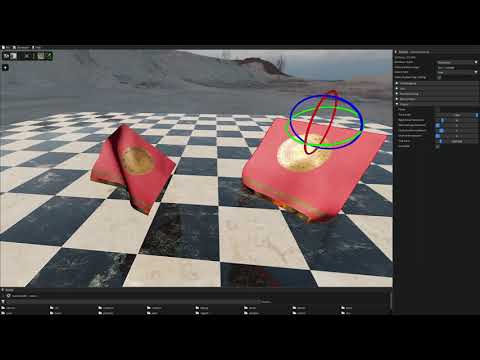 Cloth physics in my custom Physics Engine written from Scratch in C++/DirectX12