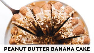 Peanut Butter Banana Bundt Cake // vegan, gluten-free, oil-free