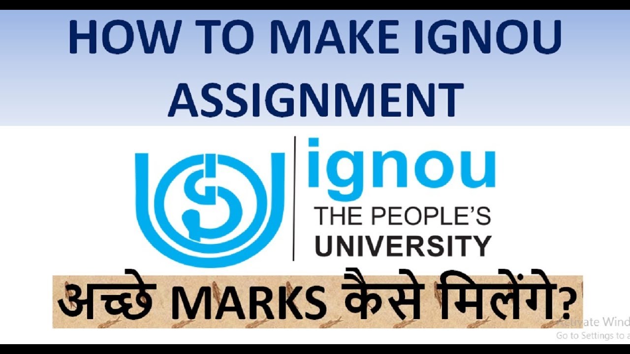 ignou m.com assignment marks