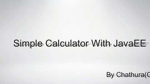 Simple Calculator with JavaEE+EJB Part01