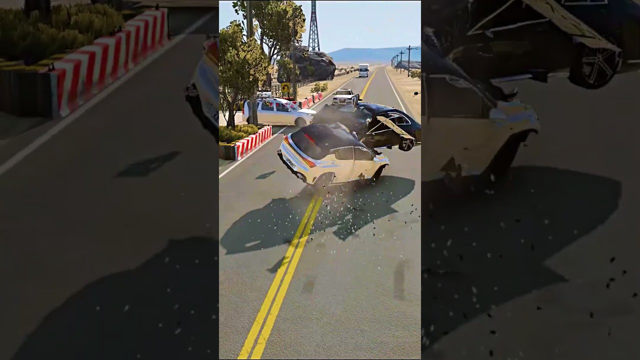 Realistic Highway Car Crashes 