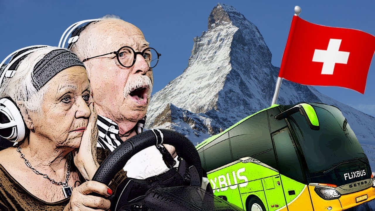 SERPENTINEN Fahrt durch die SCHWEIZ ✪ Fernbus Simulator | Senioren Zocken!!!