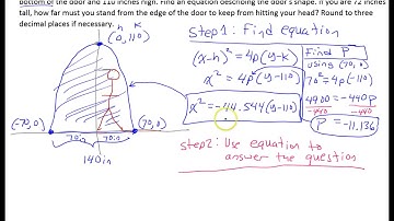 Test A (12 to 13) Solving Word Problems Using Conic Sections