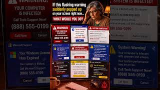 🚨 Fake Virus Warning Pop Up Scam Tech Support Scam Alert