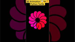3D Animation 🤯😎🔥 in Python Turtle 🐢 #python #python_turtle #python_shorts #coding_status #coding