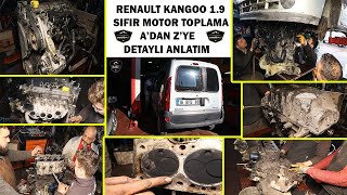 RENAULT KANGOO 1.9 MOTOR REKTEFİYE | YAĞ YAKIYOR! (SIFIR MOTOR TOPLADIK)