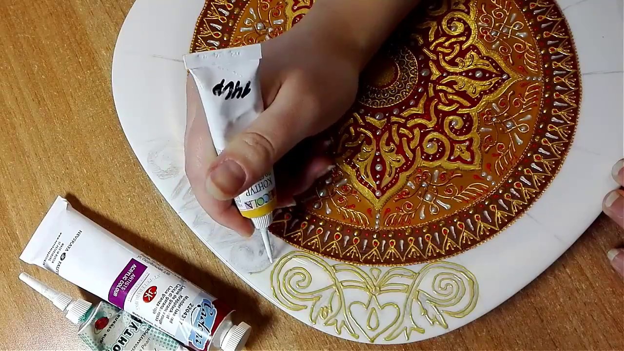 Роспись тарелки от Яны Шапран. Декоративная тарелка на стену