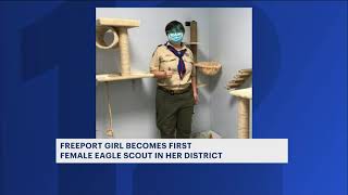 Freeport teen becomes first female Eagle Scout in her district