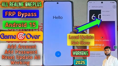 All Realme Oneplus Android 15 FRP Game Over || All Realme FRP Bypass Android 15 By OTA File 2025