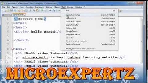 HTML 5 in Hindi Urdu Video Tutorial part 2