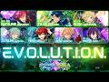 (2.0) [ES!!] E.V.O.L.U.T.I.O.N. - ALKALOID VS Switch - Lyrics[Kan/Rom/Eng]
