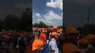 Unhappy Denel employees picket in Irene