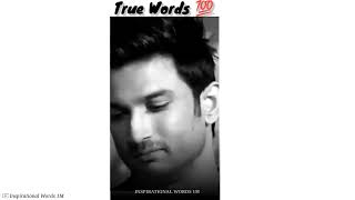 Sushant Singh Rajput Motivational Video True Words Heart Touching Lines Whatsapp Status