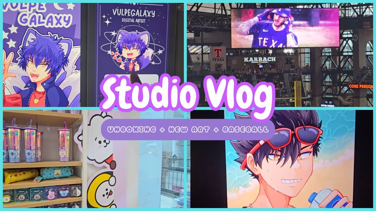 Studio Vlog | Unpacking Pins, Going to a Baseball Game, New Art, Making Business Cards