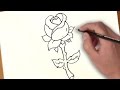 كيفية رسم وردة