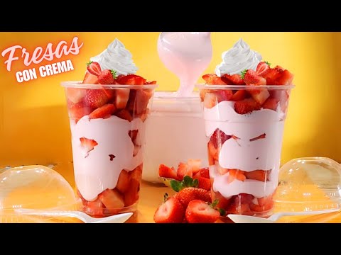 Fresas con Crema 🍓 🍓🍓 Strawberries and Cream 😋 - YouTube