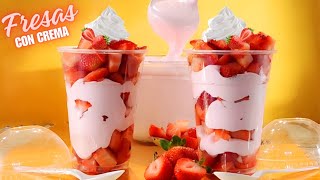 Fresas con Crema 🍓 🍓🍓 Strawberries and Cream 😋